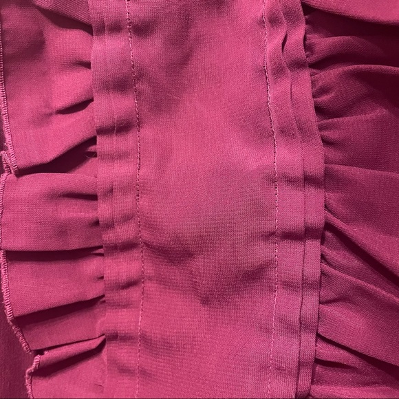 Magenta ruffled blouse - Tokito size 10 - Picture 4 of 5